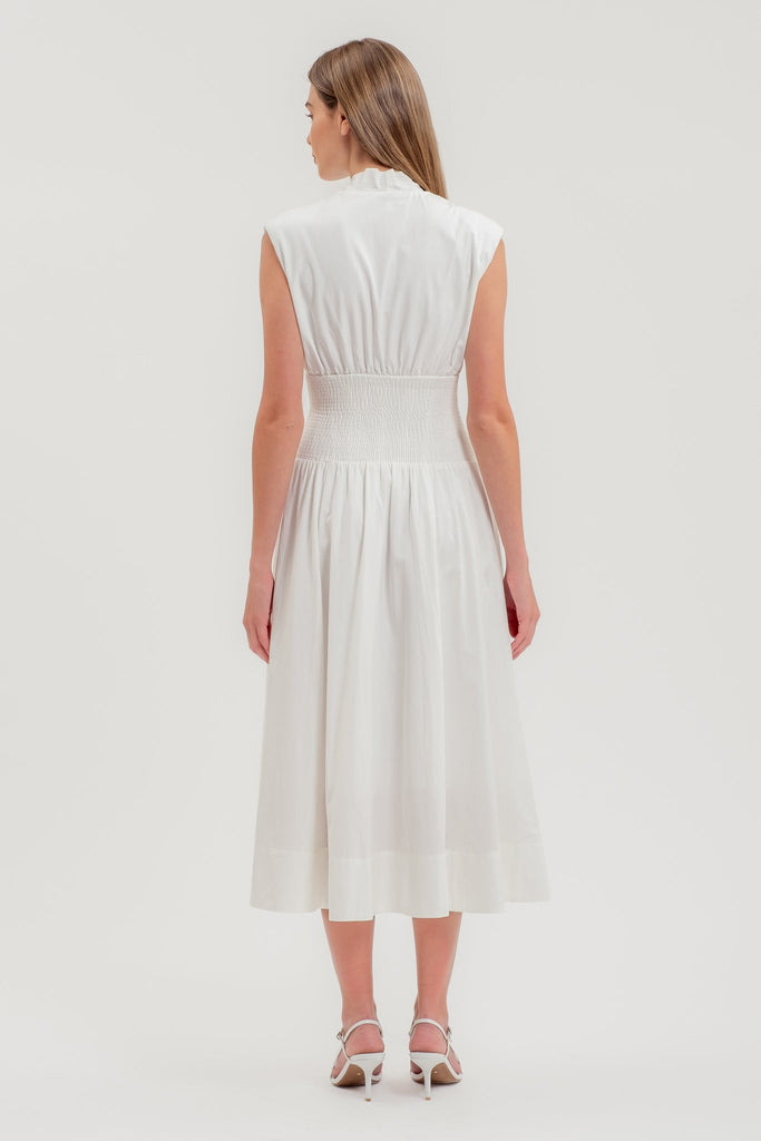 Smocked Poplin Dress